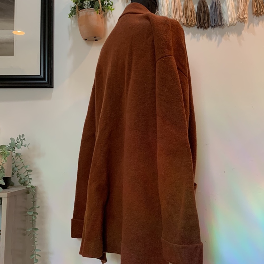 Talbots Single Button Wool Blend Rust Cardigan - image 6